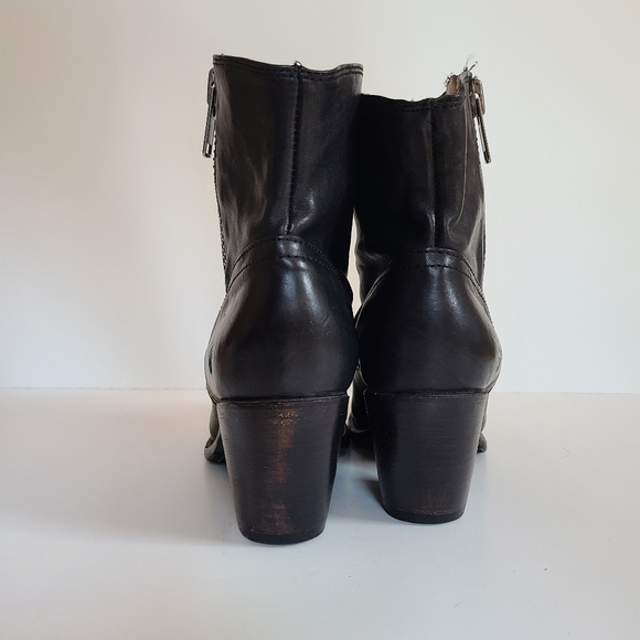 Frye Leslie Western Moto Leather Booties - Picture 6 of 9